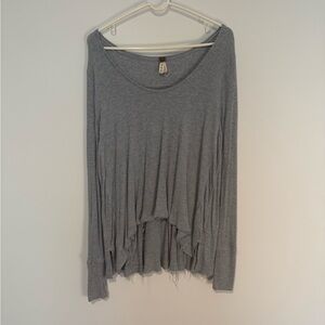 We The Free Charcoal Long Sleeve Top